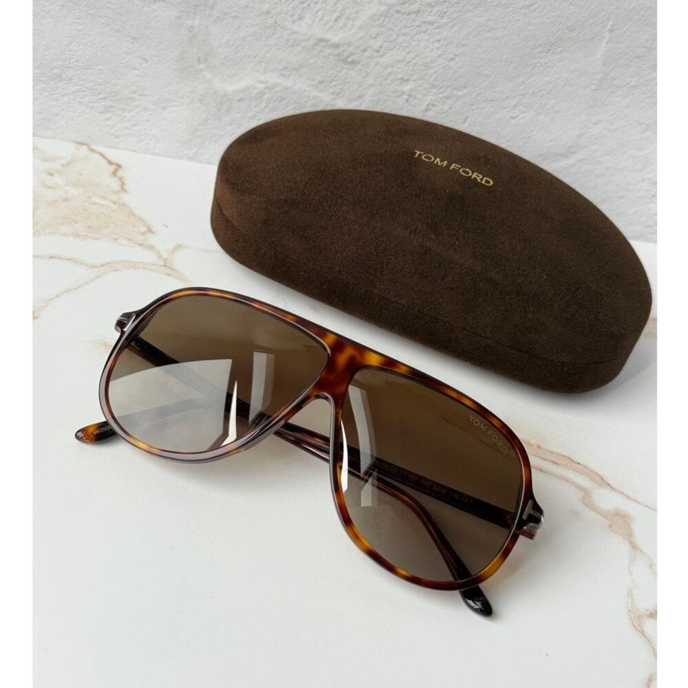 NEW Tom Ford Spencer FT0998 Aviator Sunglasses Havana Brown